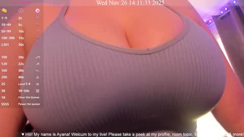 Ayana Delatorre online show from November 26, 10:11 pm