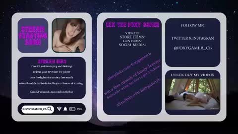 Lex Vive foxygamer cb online show from June 17, 12:56 am