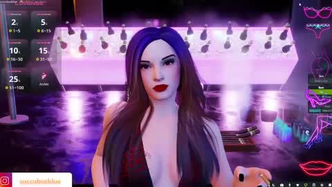 Snapshot of little_doll25 chatting on February 13, 1:50 am Succubus Blue online show from February 13, 1:50 am