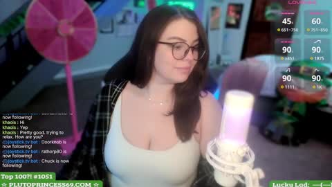 Snapshot of plutoprincess69 chatting on March 8, 7:24 am Pluto Princess online show from March 8, 7:24 am