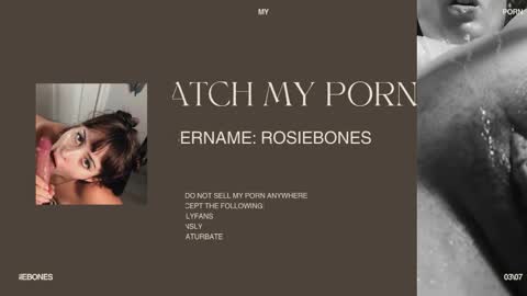 Rosie Bones online show from June 3, 11:32 pm