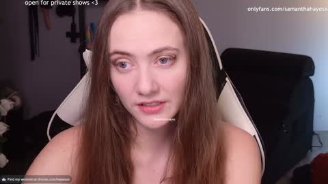 The Real Samantha Hayes haha  online show from February 4, 9:10 pm