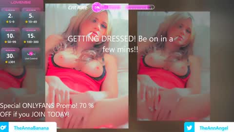 Anna Banana AKA Ann Angel online show from January 13, 4:51 pm