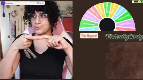 Snapshot of violentlycurly chatting on February 4, 11:06 pm Curly the Coin Operated Toy online show from February 4, 11:06 pm