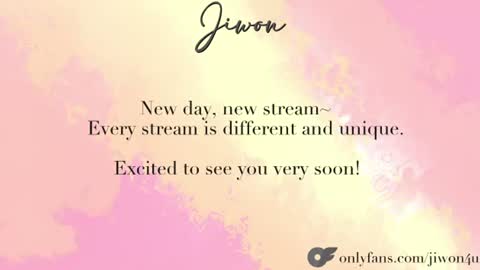 J i w o n   online show from July 21, 6:30 pm