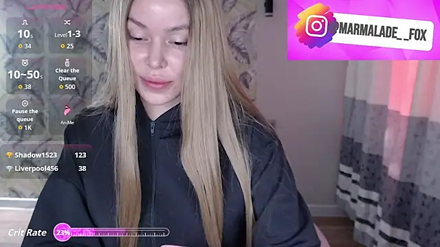 Marmalade Fox online show from April 14, 11:05 pm