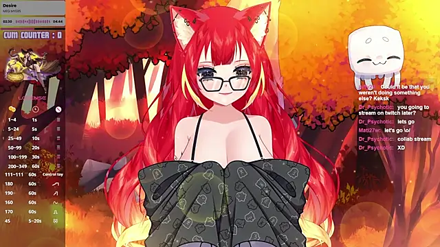 Snapshot of LewdFoxy_VT chatting on October 7, 2:21 pm LewdFoxy VT online show from October 7, 2:21 pm