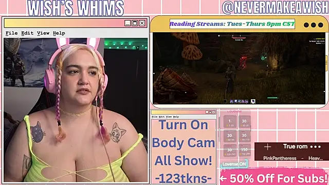 nevermakeawish online show from July 29, 10:26 am