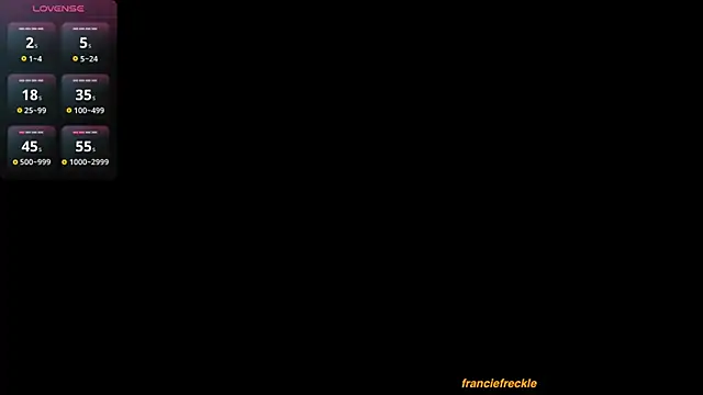 franciefreckle online show from June 17, 1:34 pm