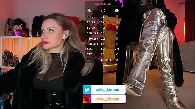 Erika Kirman online show from January 15, 2:12 pm